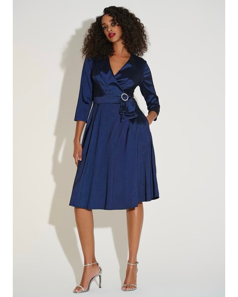 JOSEPH RIBKOFF Stretch Taffeta Fit & Flare Dress