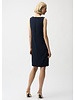JOSEPH RIBKOFF Woven Twill Shift Dress With Asymmetrical Neckline