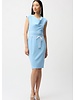 JOSEPH RIBKOFF Scuba Crepe Sheath Dress With Cowl Neck and Belted Waist