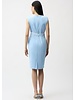 JOSEPH RIBKOFF Scuba Crepe Sheath Dress With Cowl Neck and Belted Waist