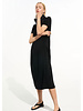 JOSEPH RIBKOFF Silky Knit Cocoon Dress With Memory Funnel Collar