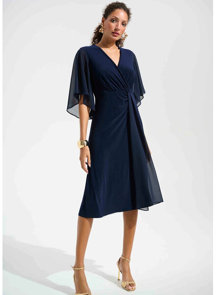 JOSEPH RIBKOFF Ruched V-Neck Dress