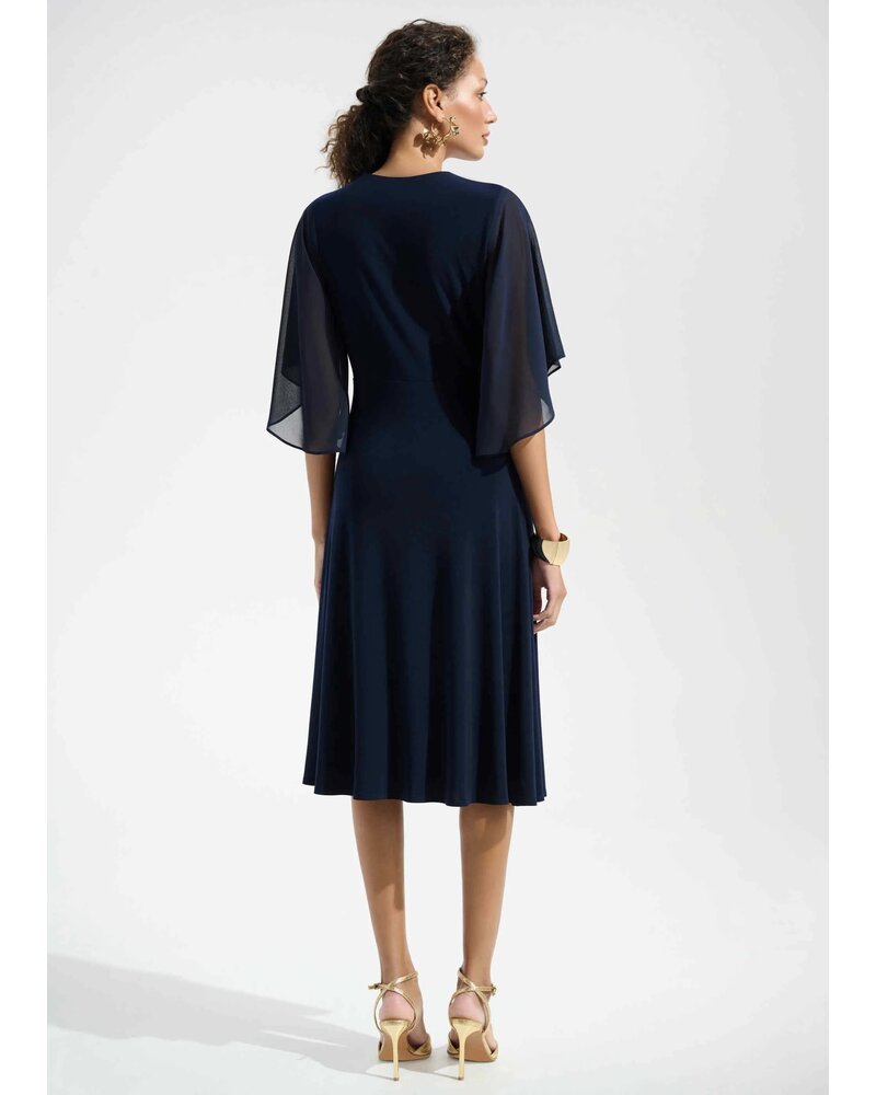 JOSEPH RIBKOFF Ruched V-Neck Dress