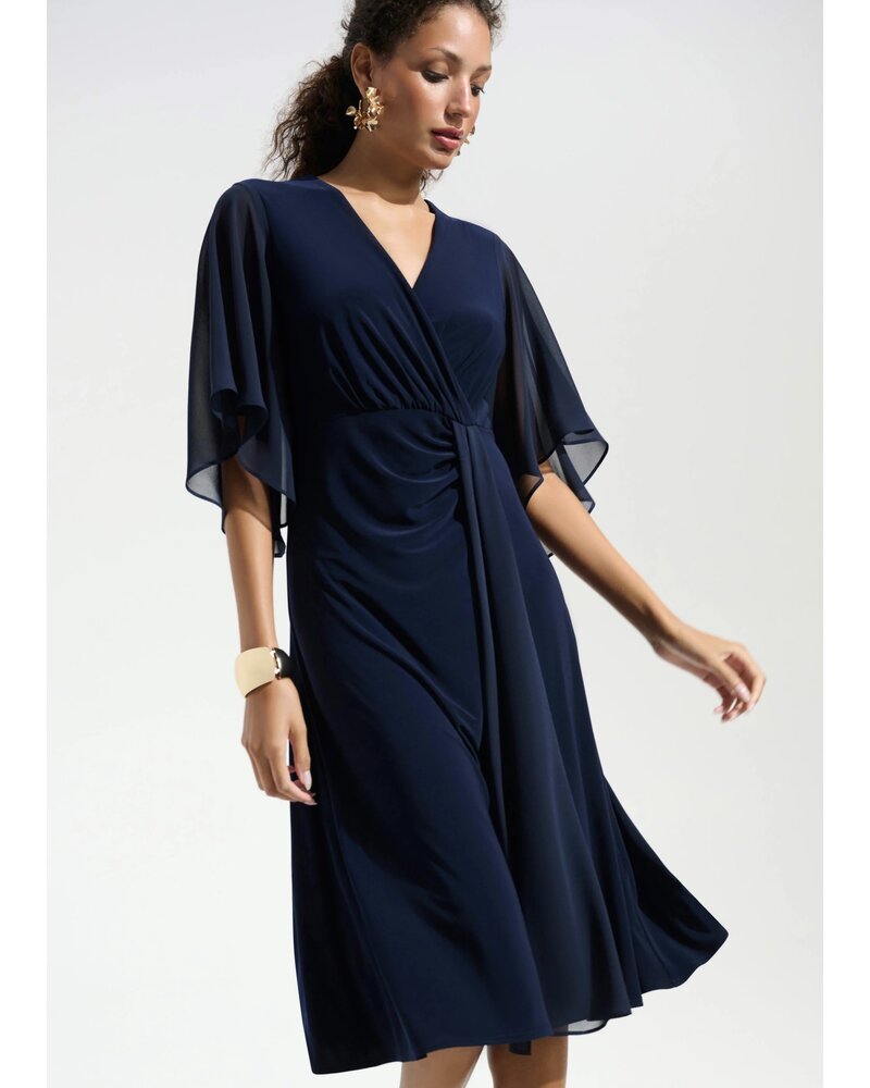 JOSEPH RIBKOFF Ruched V-Neck Dress