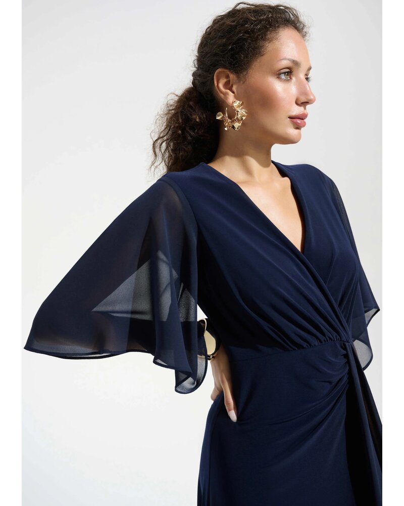 JOSEPH RIBKOFF Ruched V-Neck Dress