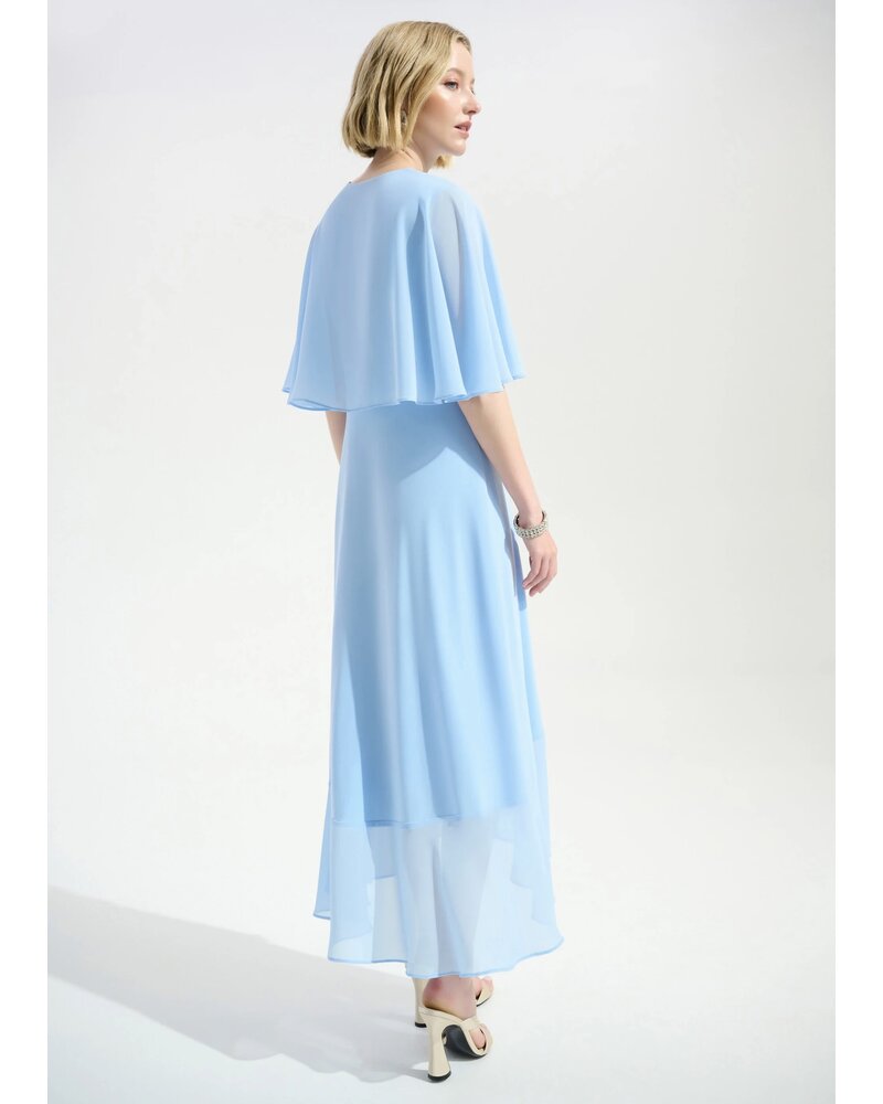 JOSEPH RIBKOFF Silky Knit Wrap Dress w/ Buckle Rhinestones Detail