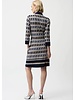 JOSEPH RIBKOFF Silky Knit Geometric Print A-Line Shirt Dress