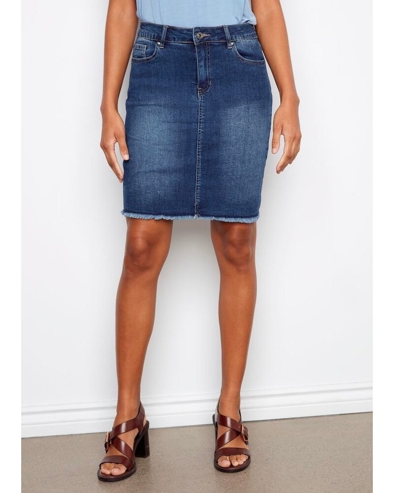 CHARLIE B Stretch Denim Skort
