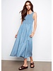 CHARLIE B Sleeveless Maxi Dress w/Smocked Bodice