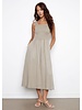 CHARLIE B Sleeveless Maxi Dress w/Smocked Bodice