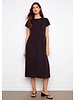 CHARLIE B Short Sleeve Crew Neck Long Dress