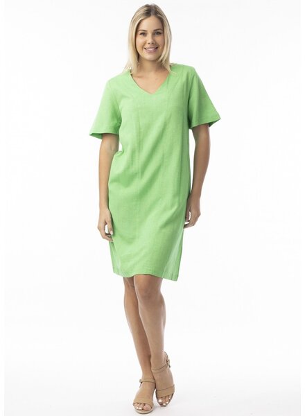 ORIENTIQUE Linen Shift Dress