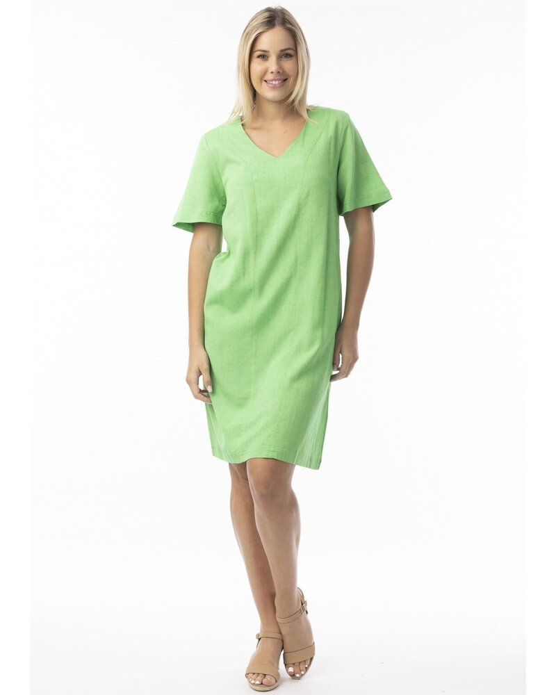 ORIENTIQUE Linen Shift Dress