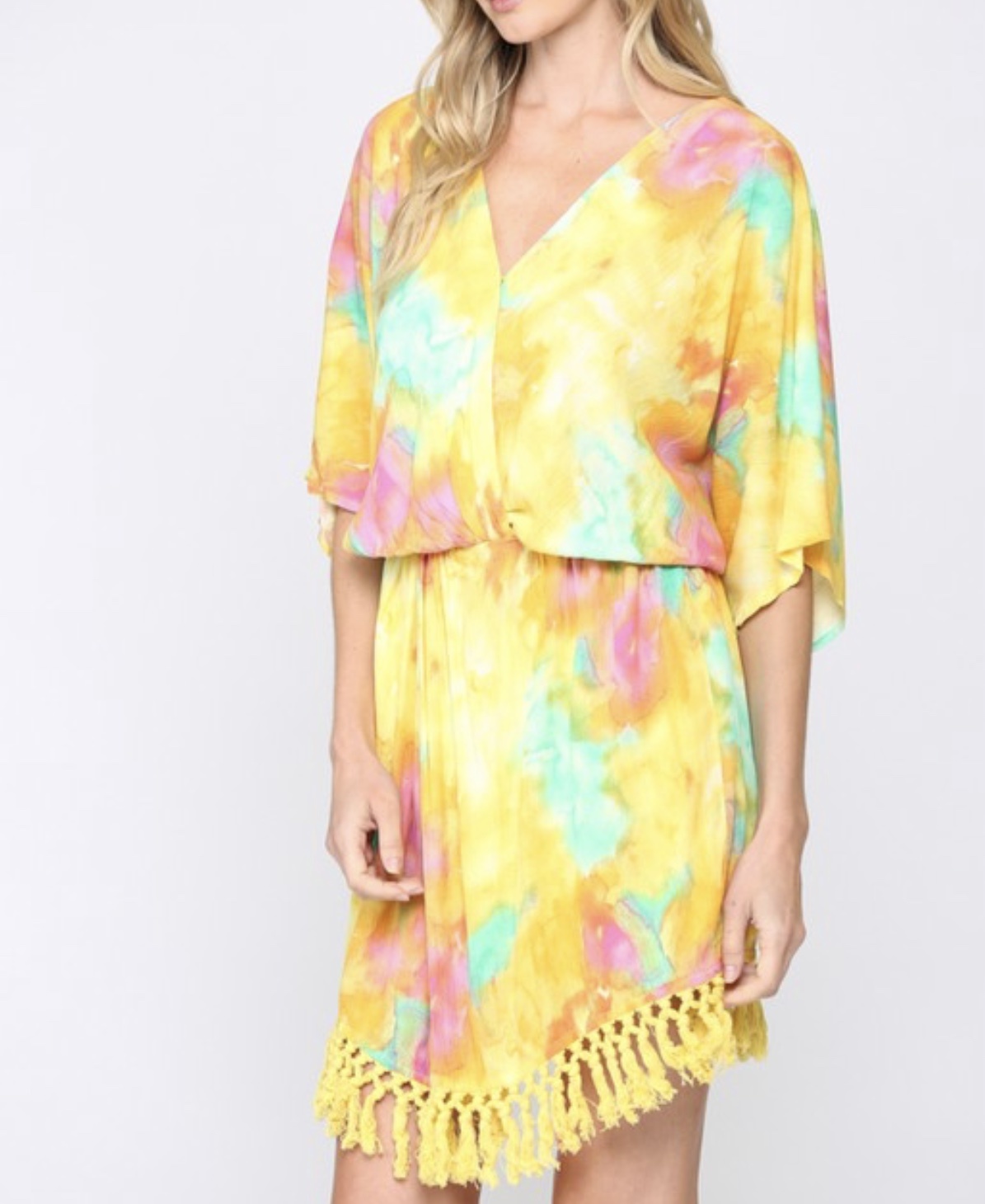 tassel trim dress