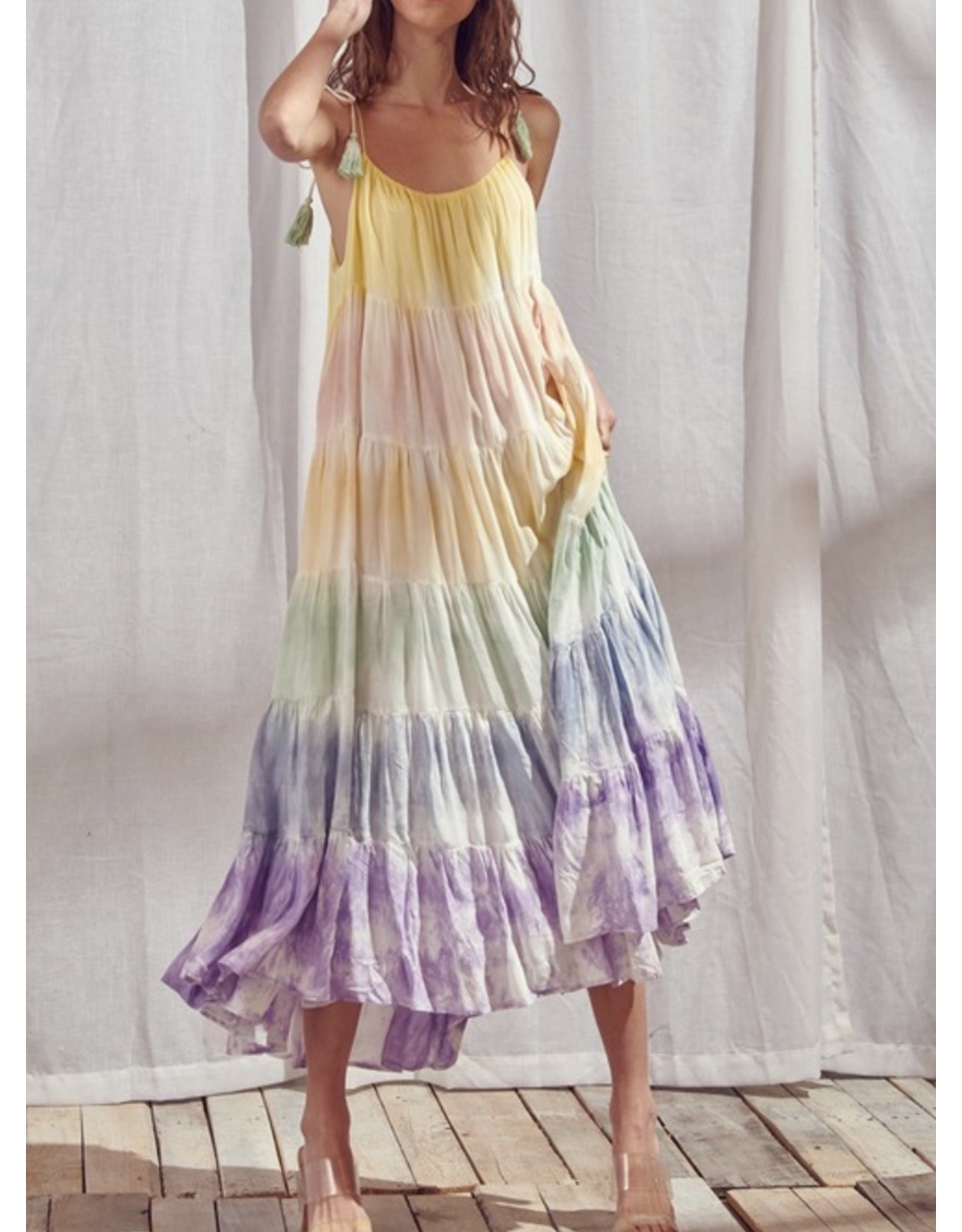 Storia Tie Dye Rainbow Maxi Dress