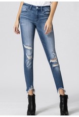 Kara Mid Rise Distressed Cropped Jeans