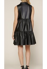 Tiered Pleather Dress