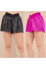 Crossover Waist Athletic Shorts