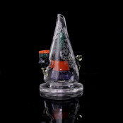 Huffy Glass WP - Encalmo Sugar Skull Spike in a Spike w/ Crushed Opal and CFL Accents