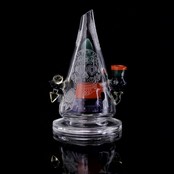 Huffy Glass WP - Encalmo Sugar Skull Spike in a Spike w/ Crushed Opal and CFL Accents