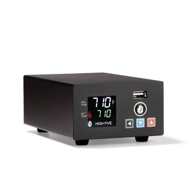 High Five LCD E-Nail Quartz & Rig Kit Black