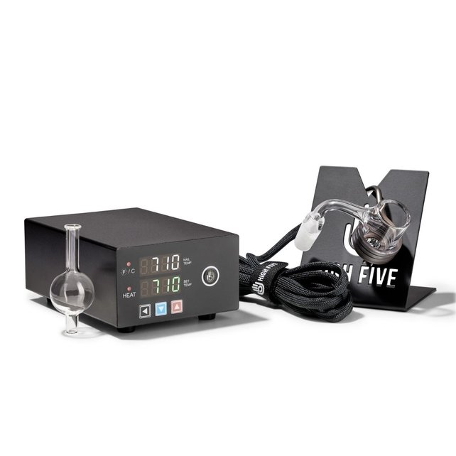 High Five Micro E-Nail Quartz & Rig Kit Gold