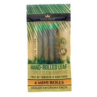 King Palm Hand-Rolled Leaf - 4 Mini Rolls