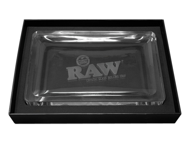 RAW Crystal Glass Rolling Tray