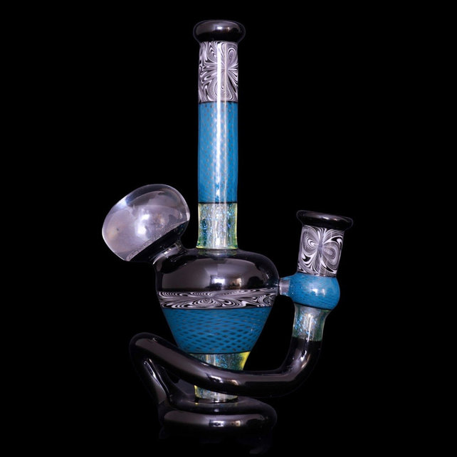 Sir Pyro Glass - Amphora Rig W/ Peacock Reticello