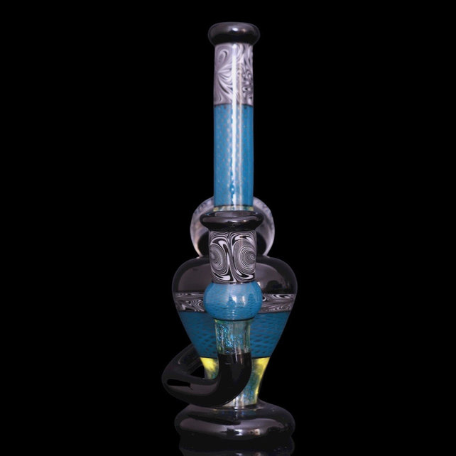 Sir Pyro Glass - Amphora Rig W/ Peacock Reticello