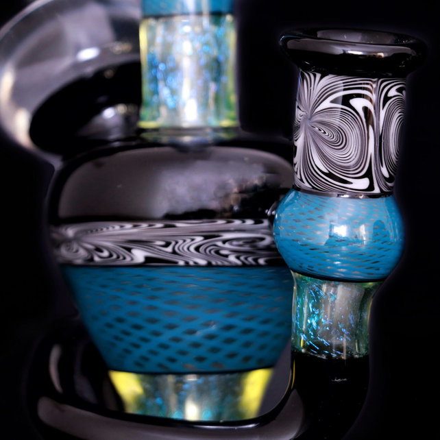 Sir Pyro Glass - Amphora Rig W/ Peacock Reticello