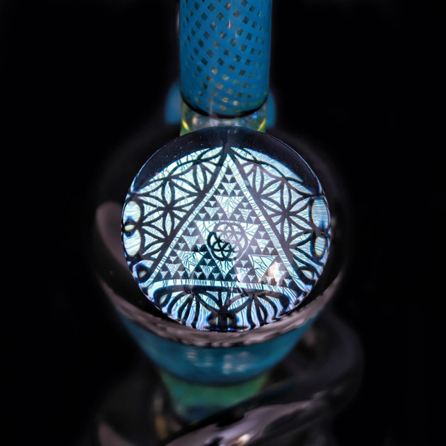 Sir Pyro Glass - Amphora Rig W/ Peacock Reticello