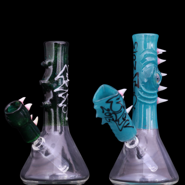 Experimental Green #5-Aqua Azul Mini Tube Rigs (Salt Glass)