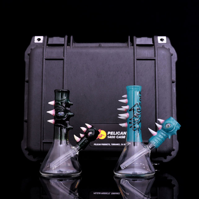 Experimental Green #5-Aqua Azul Mini Tube Rigs (Salt Glass)