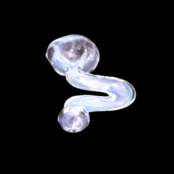 Zenesis Glass Medium Sidewinder Spoon (Fumed)