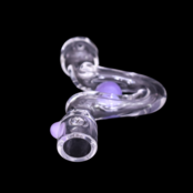 Zenesis Glass Micro Sidewinder Chillum With Marble Trap (Clear)