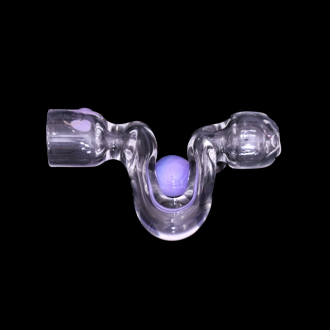 Zenesis Glass Micro Sidewinder Chillum With Marble Trap (Clear)