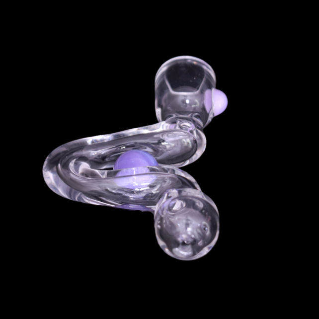 Zenesis Glass Micro Sidewinder Chillum With Marble Trap (Clear)