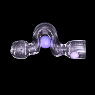 Zenesis Glass Micro Sidewinder Chillum With Marble Trap (Clear)