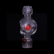 Zenesis Glass Medium Trinity Chillum With Marble Trap (Clear)