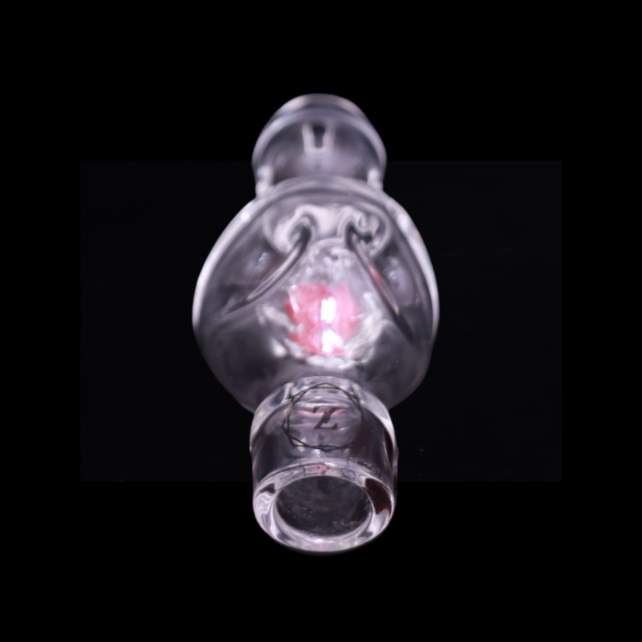 Zenesis Glass Medium Trinity Chillum With Marble Trap (Clear)