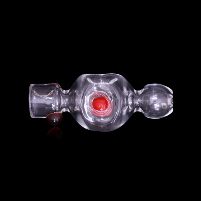 Zenesis Glass Medium Trinity Chillum With Marble Trap (Clear)