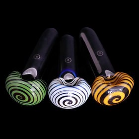 Zenesis Glass Black Spiral Lollipop Spoon