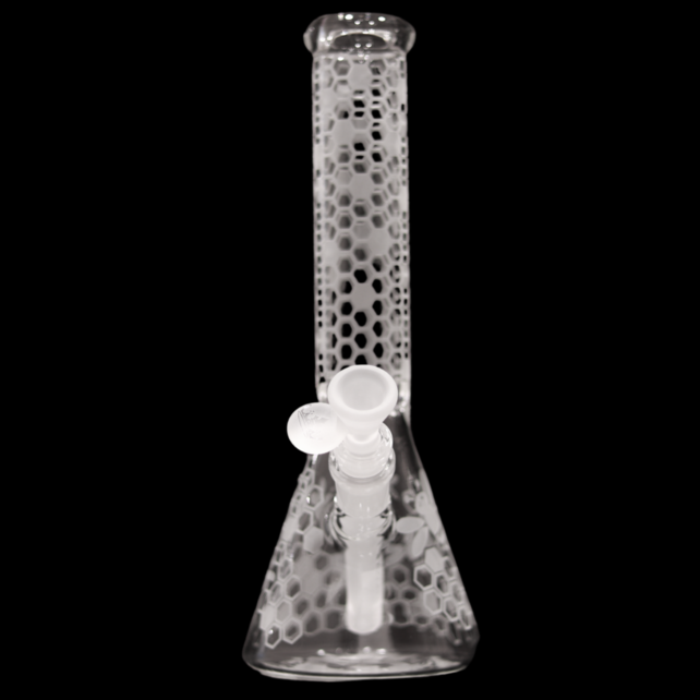 MK Glass Frosted Bee Beaker