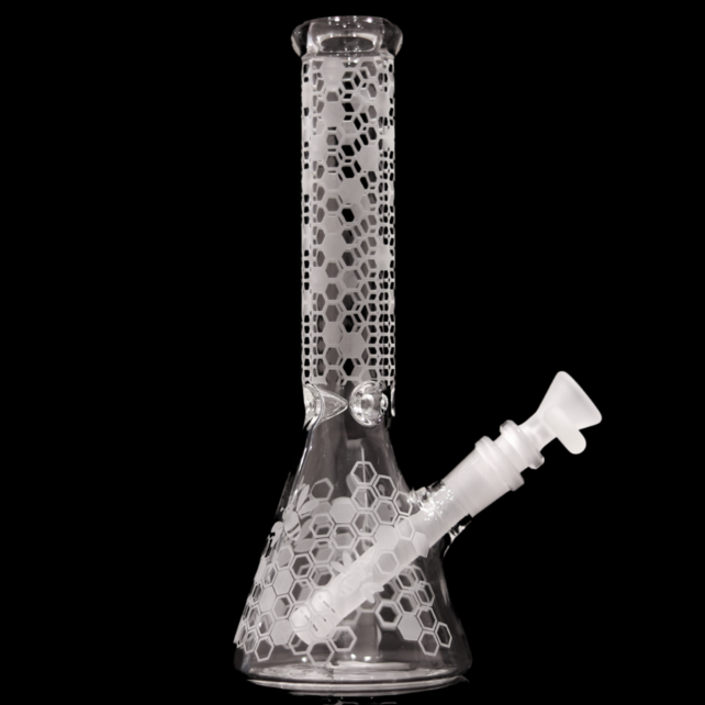 MK Glass Frosted Bee Beaker