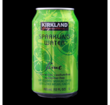 Kirkland Sparkling Water Lime Stash Can