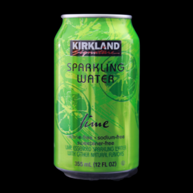 Kirkland Sparkling Water Lime Stash Can