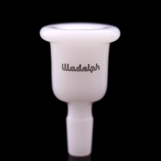 Illadelph 14mm Single Color Bell Slide Milky White / White Lettering