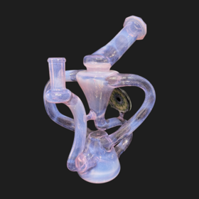 Shipley Glass Purple Lilac Faceted Floating Recyclers
