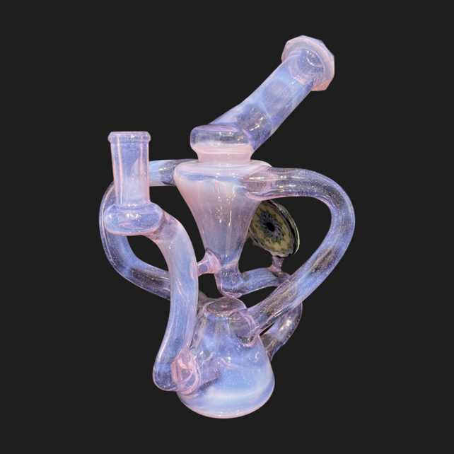 Shipley Glass Purple Lilac Faceted Floating Recyclers